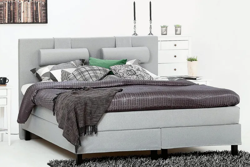 Lucky Kontinentalsäng 150x200 cm - Mellangrå - Möbler - Sovrum - Sängar - Komplett Sängpaket