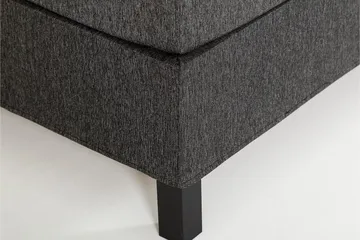 Lucky Sängpaket 150x200 SkumSlät Sänggavel Nackkudde - Nackkudde Stor Svart/Grå - Möbler - Sovrum - Sängar - Kontinentalsängar