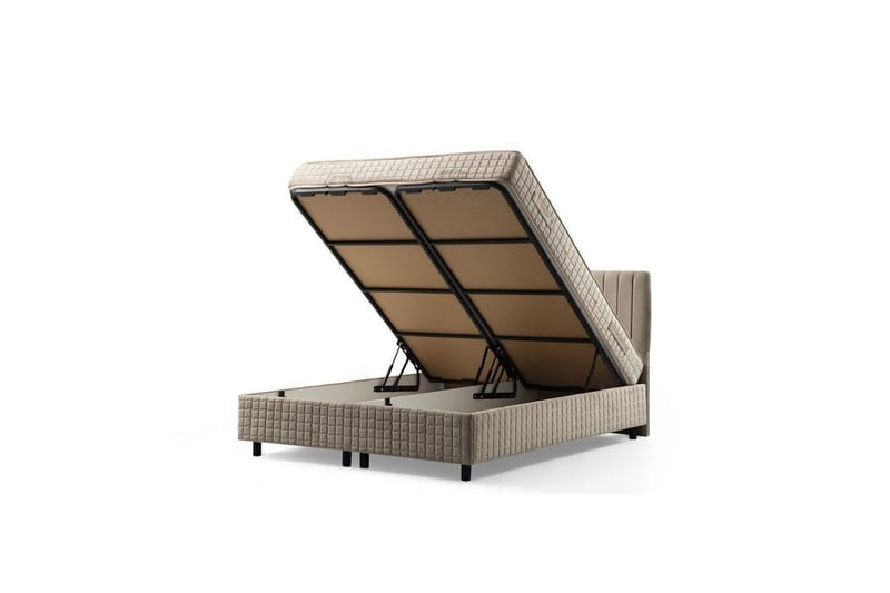 Madrass, Botten & Sänggavel för Enkel Säng Sudamal Set Brun - 120 x 114 x 200 cm - Möbler - Sovrum - Sängar - Komplett Sängpaket