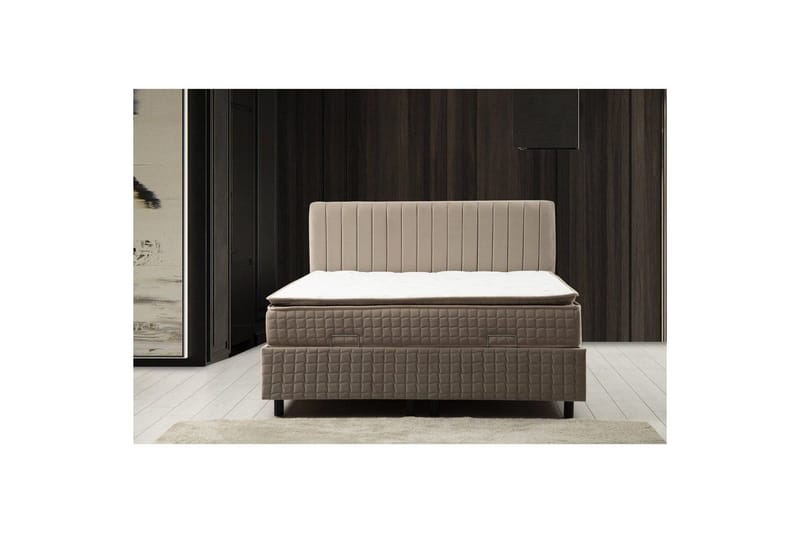 Madrass, Botten & Sänggavel för Enkel Säng Sudamal Set Brun - 90 x 114 x 190 cm - Möbler - Sovrum - Sängar - Komplett Sängpaket