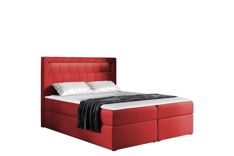 Masone Sängpaket Kontinentalsäng 120x200 cm, Röd