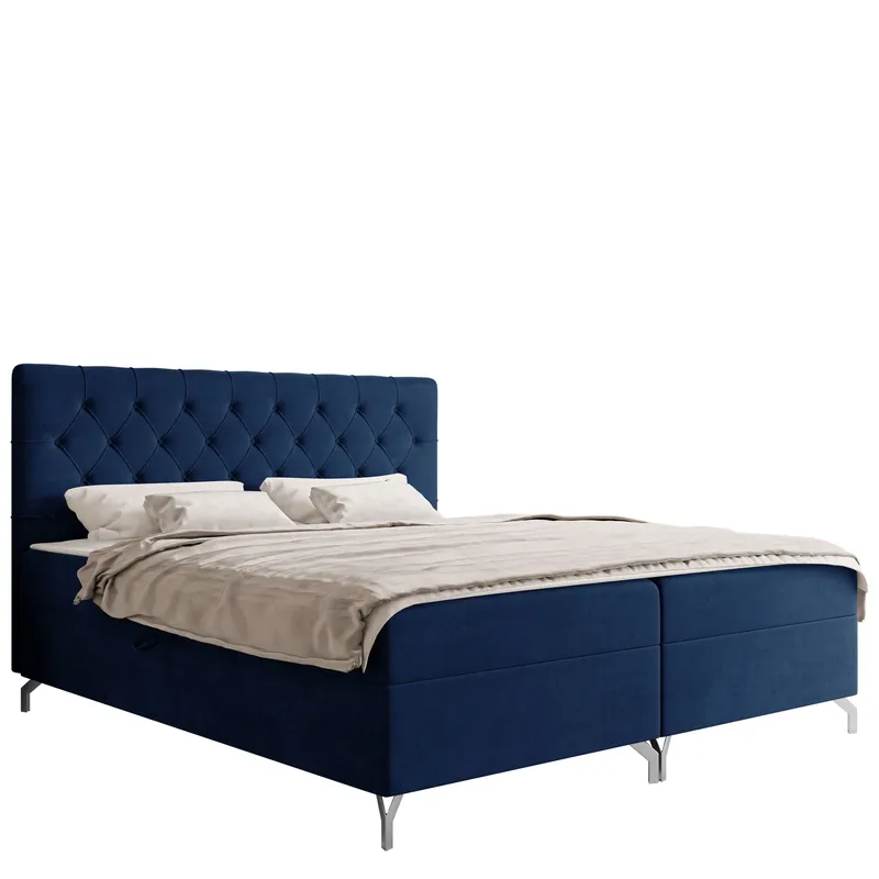 Mavik Sängpaket Kontinentalsäng med förvaring 140x200 cm, blå