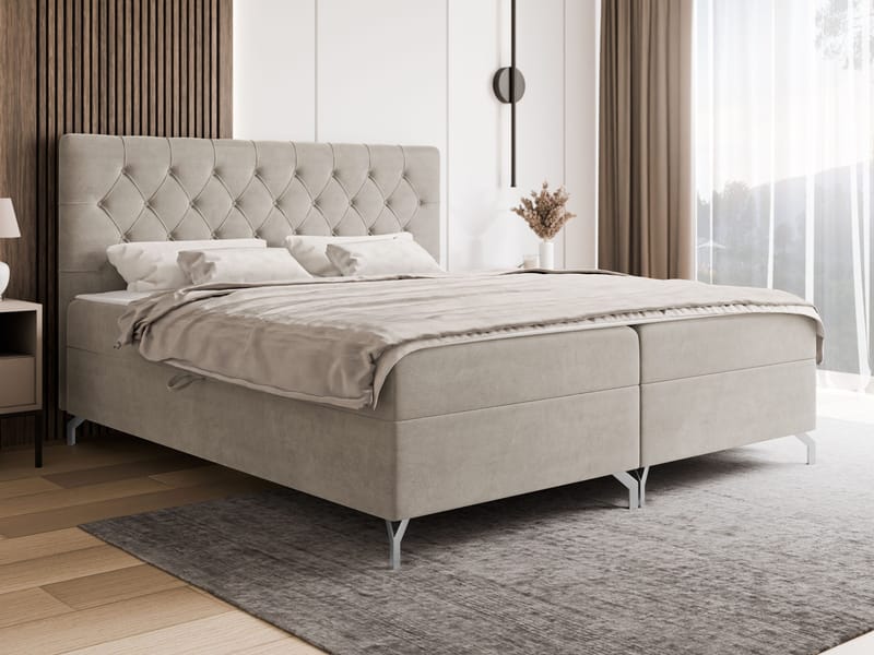 Mavik Sängpaket Kontinentalsäng med förvaring 180x200 cm - beige - Möbler - Sovrum - Sängar - Kontinentalsängar