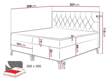Mavik Sängpaket Kontinentalsäng med förvaring 200x200 cm - Mörkbrun - Möbler - Sovrum - Sängar - Kontinentalsängar