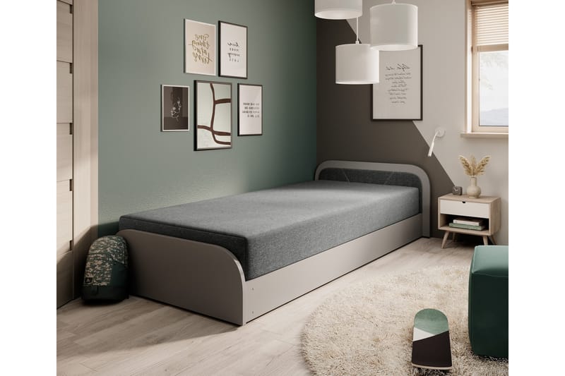 Mayuri Sängpaket Förvaringssäng 90x180 cm - Grå - Möbler - Sovrum - Sängar - Enkelsängar