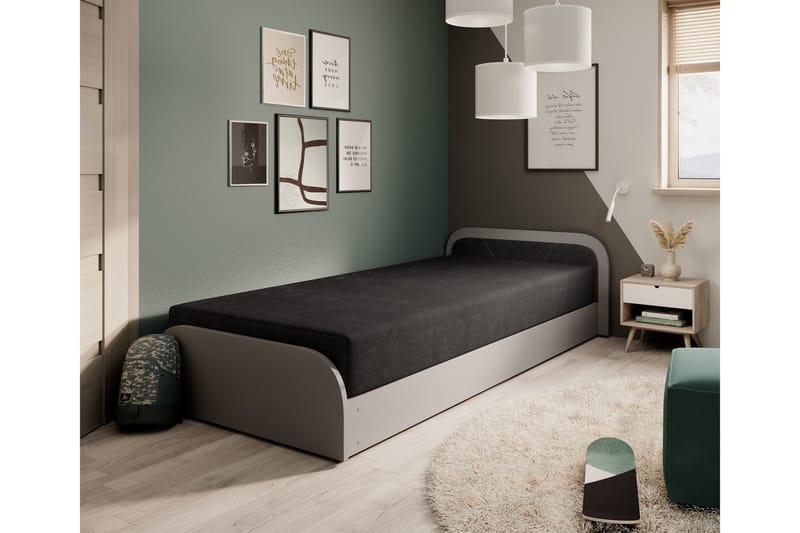 Mayuri Sängpaket Förvaringssäng 90x180 cm, Grå