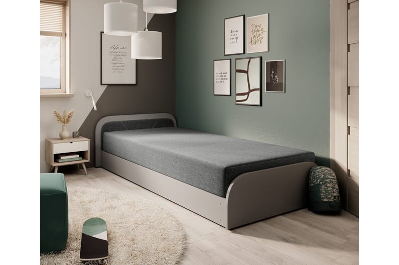 Mayuri Sängpaket Förvaringssäng 90x180 cm - Grå - Möbler - Sovrum - Sängar - Enkelsängar