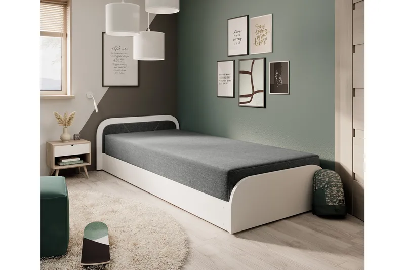 Mayuri Sängpaket Förvaringssäng 90x180 cm - Vit - Möbler - Sovrum - Sängar - Enkelsängar