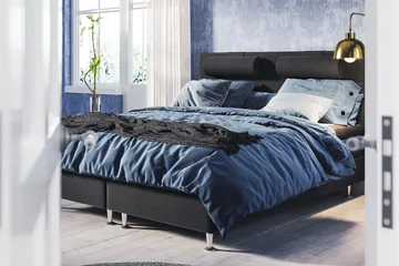 Meja Kontinentalsäng 180x200 - Svart - Möbler - Sovrum - Sängar - Komplett Sängpaket