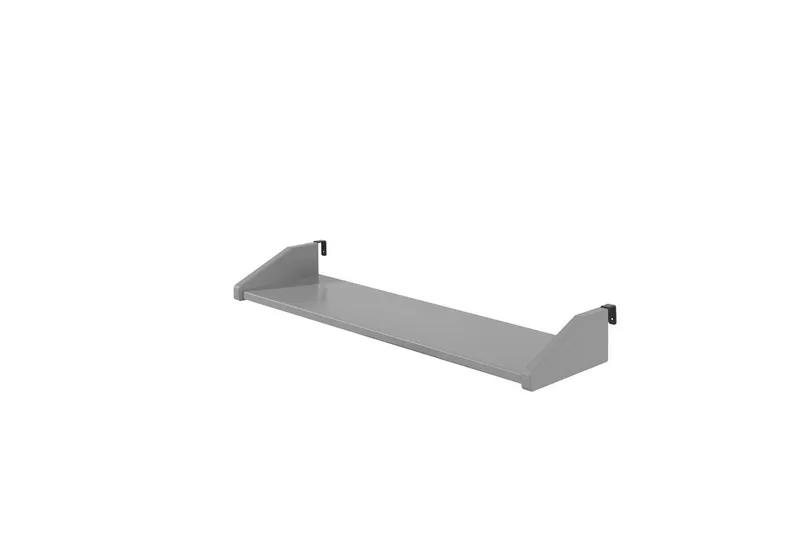 Mellanhög säng med stege och hängande hylla Pino Grå, Med rutschkana - Grå, Med rutschkana - Möbler - Sovrum - Sängar - Våningssängar & loftsängar