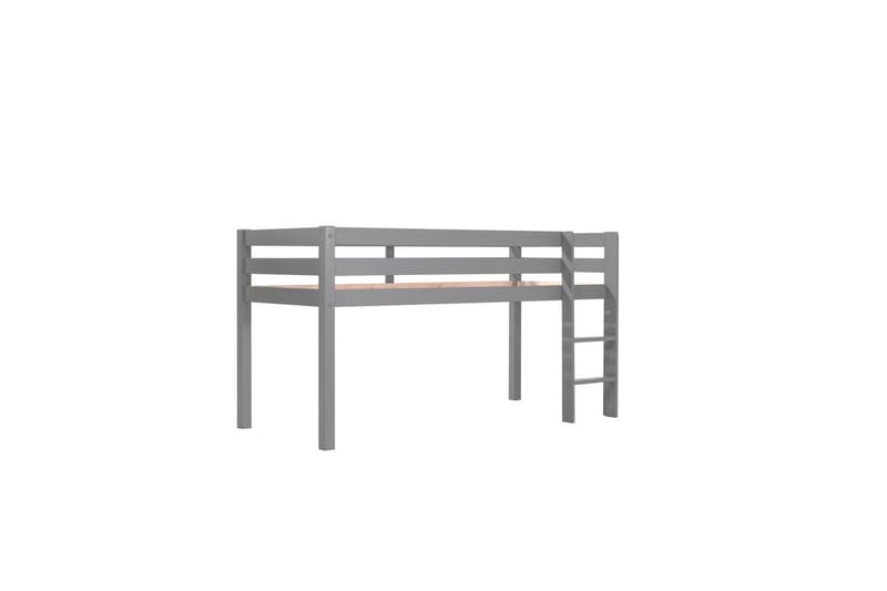 Mellanhög säng med stege Pino Grå, 115 cm - Grå, 115 cm - Möbler - Sovrum - Sängar - Våningssängar & loftsängar