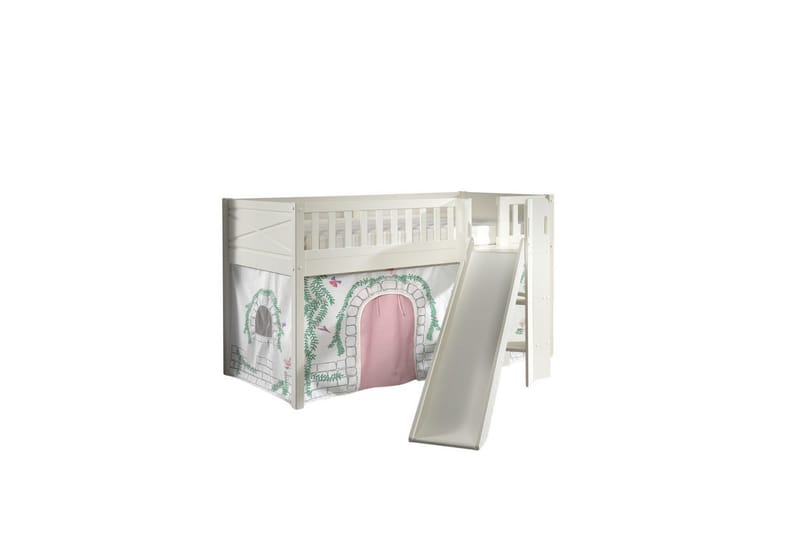Mellanstegsäng med rutschkana och matchande textilset (lekgardin) Scott Birdy - Birdy - Möbler - Sovrum - Sängar - Våningssängar & loftsängar