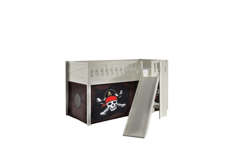 Mellanstegsäng med rutschkana och matchande textilset (lekgardin) Scott Karibiska Pirater - Karibiska Pirater - Möbler - Sovrum - Sängar - Våningssängar & loftsängar