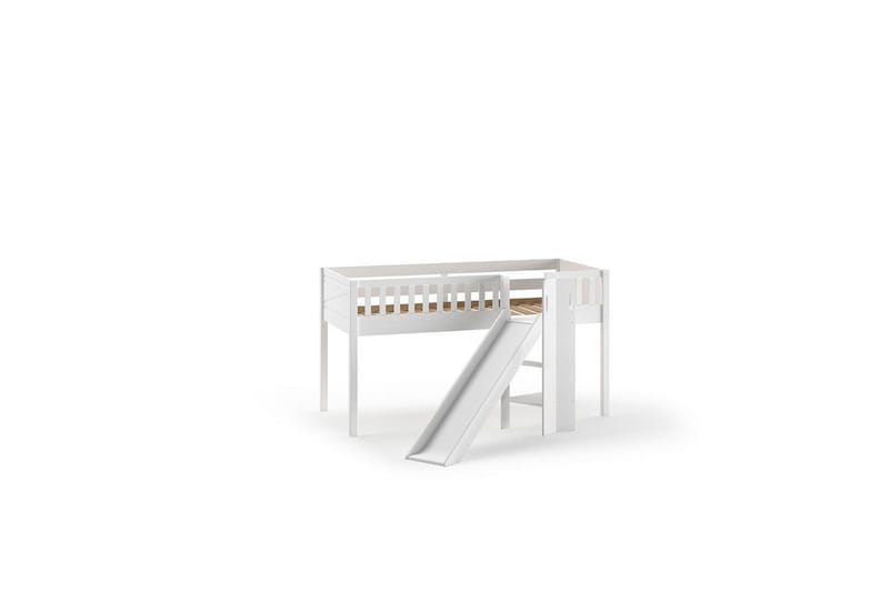 Mellanstegsäng med rutschkana och matchande textilset (lekgardin) Scott Polis - Polis - Möbler - Sovrum - Sängar - Våningssängar & loftsängar
