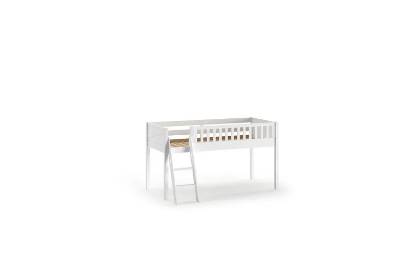 Mellanstegsäng med stege och matchande textilset (lekgardin) Scott Birdy - Birdy - Möbler - Sovrum - Sängar - Våningssängar & loftsängar