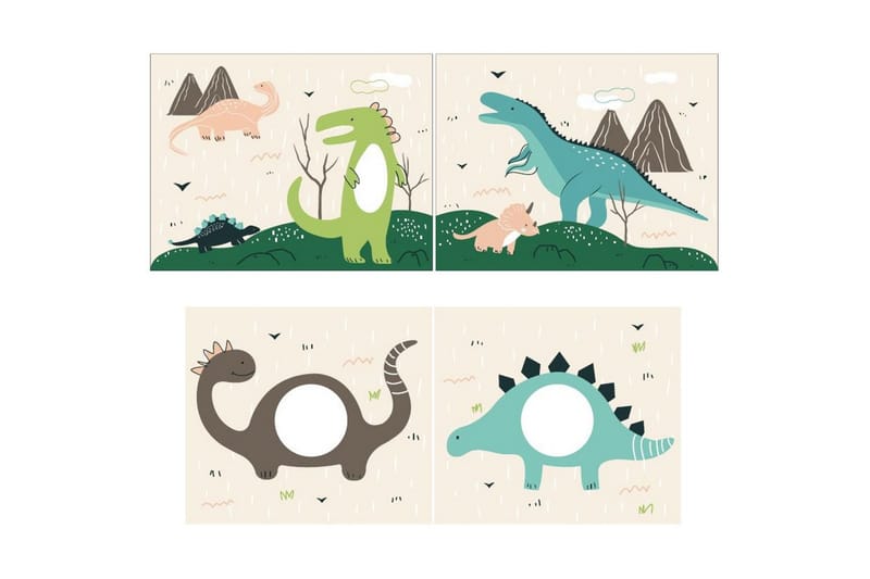 Mellanstegsäng med stege och matchande textilset (lekgardin) Scott Dino, Dinosaurie - Dino, Dinosaurie - Möbler - Sovrum - Sängar - Våningssängar & loftsängar