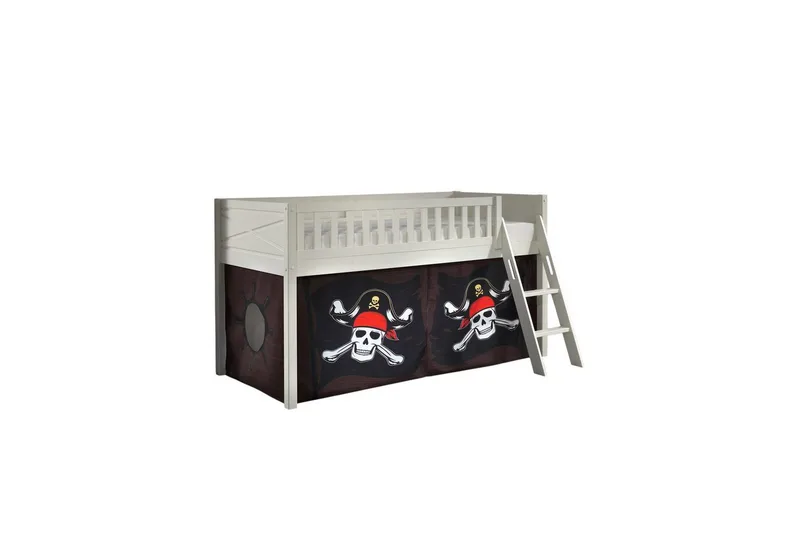 Mellanstegsäng med stege och matchande textilset (lekgardin) Scott Karibiska Pirater - Karibiska Pirater - Möbler - Sovrum - Sängar - Våningssängar & loftsängar