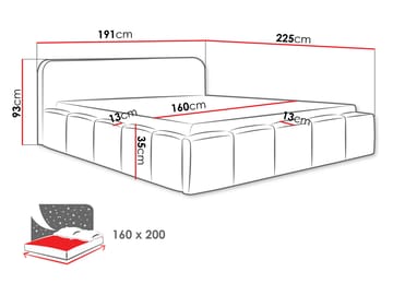 Merik Sängram 160x200 cm - brun - Möbler - Sovrum - Sängar - Sängar med förvaring