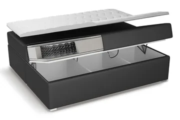 Modena Sängpaket 180x200 medFörvaring LED-belysning - Vit - Möbler - Sovrum - Sängar - Komplett Sängpaket