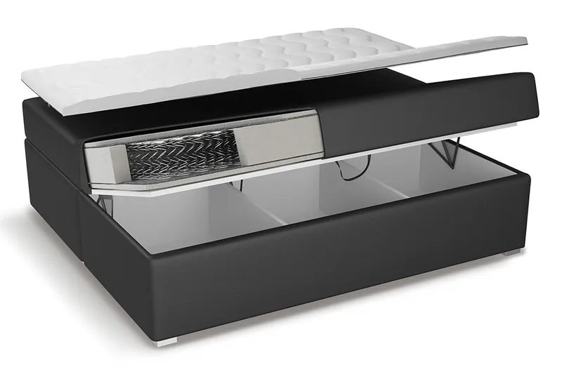 Modena Sängpaket 180x200 medFörvaring LED-belysning - Vit - Möbler - Sovrum - Sängar - Komplett Sängpaket