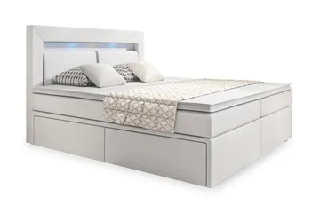 Modena Sängpaket 180x200 medFörvaring LED-belysning