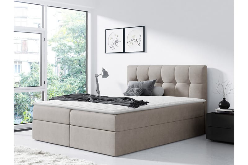 Neitisuanto Sängpaket Kontinentalsäng 140x200 cm - Beige - Möbler - Sovrum - Sängar - Komplett Sängpaket