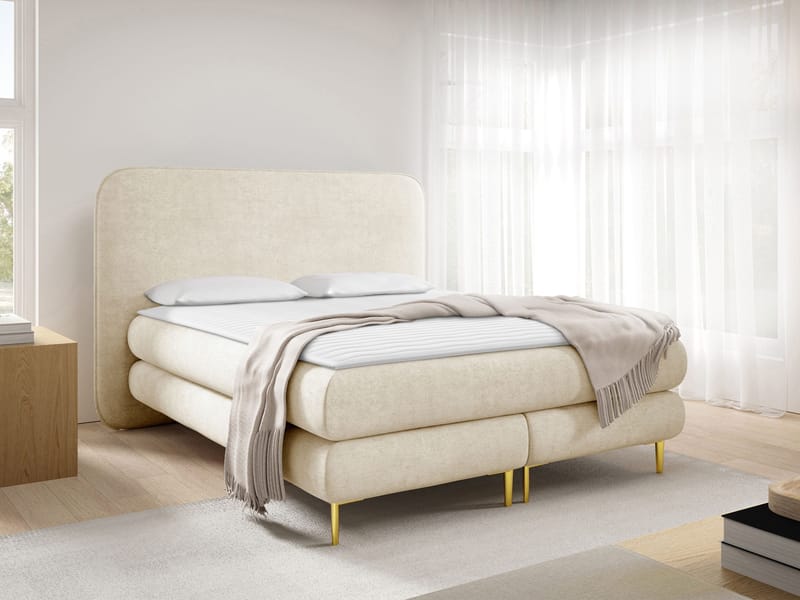 Neylinus Sängpaket Kontinentalsäng 160x200 cm - ljusbeige - Möbler - Sovrum - Sängar - Komplett Sängpaket