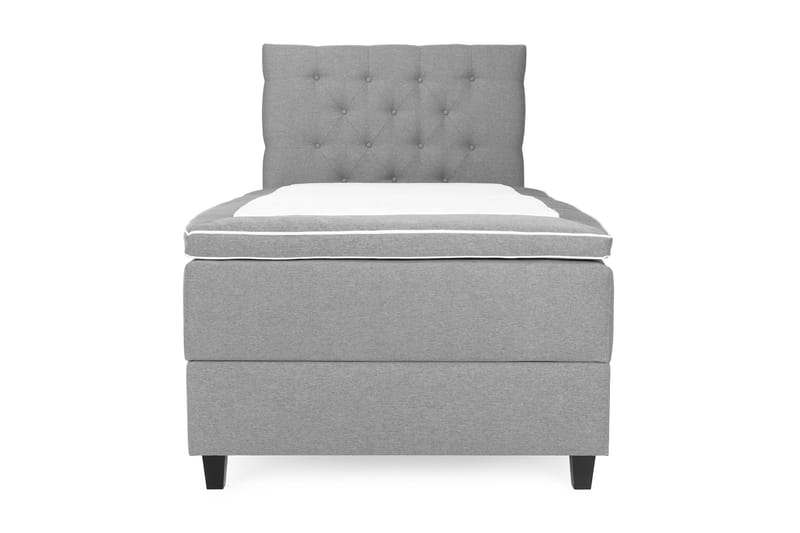 OAKHAM Komplett Sängpaket Säng med Förvaring 105x200 Ljusgrå - Royal Sänggavel 105 cm - Kontinentalsängar - Komplett Sängpaket