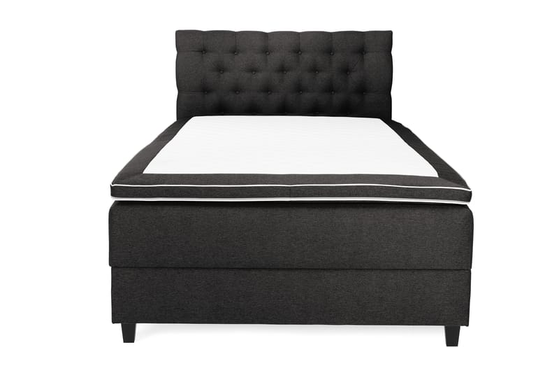 OAKHAM Komplett Sängpaket Säng med Förvaring 140x200 Mörkgrå - Royal Box Sänggavel 140 cm - Kontinentalsängar - Komplett Sängpaket