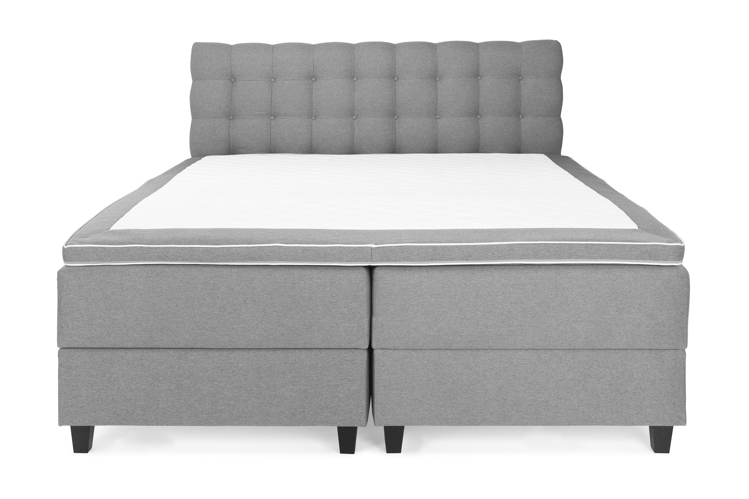 OAKHAM Komplett Sängpaket Säng med Förvaring 160×200 Ljusgrå – Royal Box Sänggavel 160 cm