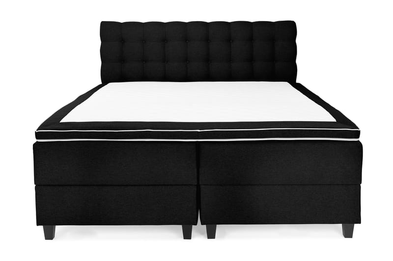 OAKHAM Komplett Sängpaket Säng med Förvaring 160x200 Svart - Royal Box Sänggavel 160 cm - Komplett Sängpaket - Kontinentalsängar