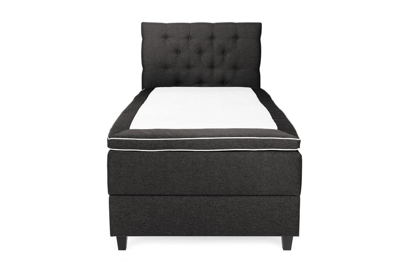 OAKHAM Komplett Sängpaket Säng med Förvaring 90x200 Mörkgrå - Royal Hög Sänggavel 90 cm - Kontinentalsängar - Komplett Sängpaket