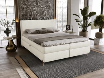 Orvalen Sängpaket Kontinentalsäng 140x200 cm med Lyftförvaring - benvit - Möbler - Sovrum - Sängar - Komplett Sängpaket