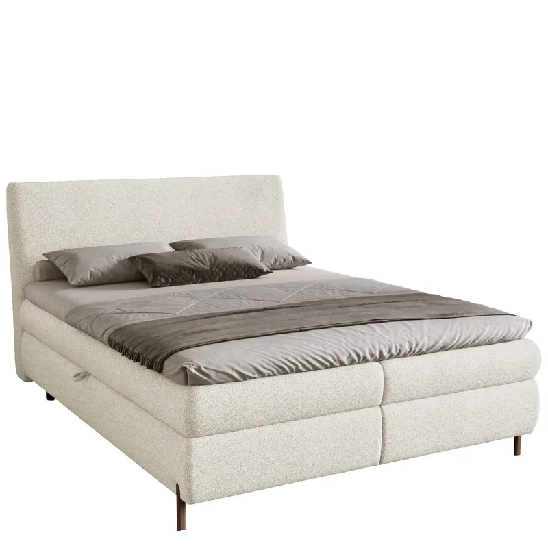 Orvalen Sängpaket Kontinentalsäng 140x200 cm med Lyftförvaring, benvit