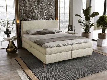 Orvalen Sängpaket Kontinentalsäng 160x200 cm med Lyftförvaring - beige - Möbler - Sovrum - Sängar - Komplett Sängpaket