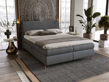 Orvalen Sängpaket Kontinentalsäng 160x200 cm med Lyftförvaring - mörkgrå - Möbler - Sovrum - Sängar - Komplett Sängpaket