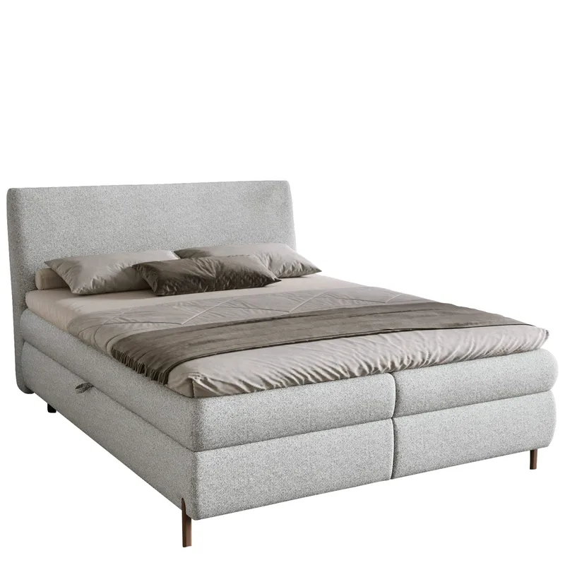 Orvalen Sängpaket Kontinentalsäng 180x200 cm med Lyftförvaring, ljusgrå