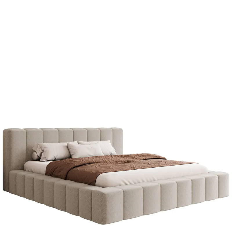 Orvinel Sängram 120x200 cm med Förvaring, Beige