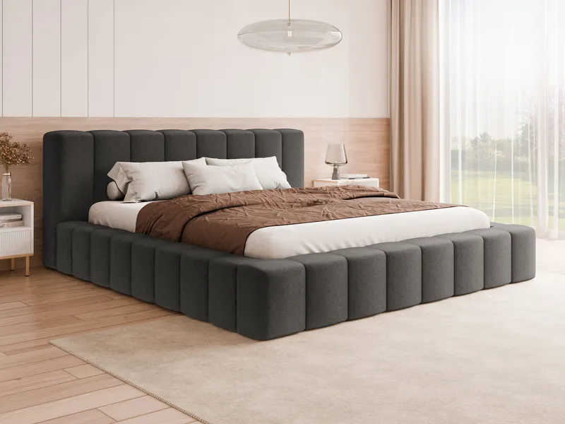 Orvinel Sängram 120x200 cm med Förvaring - Grå - Möbler - Sovrum - Sängar - Sängar med förvaring