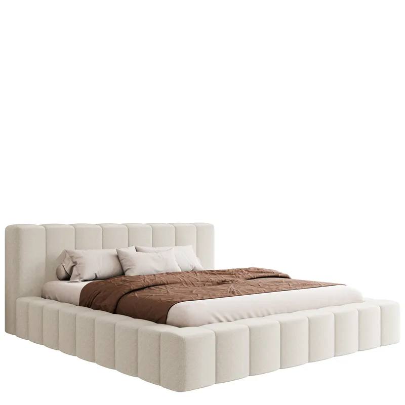 Orvinel Sängram 140x200 cm med Förvaring, Vit