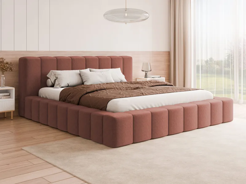 Orvinel Sängram 160x200 cm med Förvaring - Rosa - Möbler - Sovrum - Sängar - Sängar med förvaring