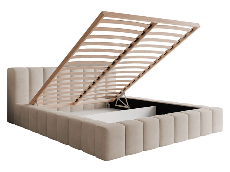 Orvinel Sängram 180x200 cm med Förvaring - Beige - Möbler - Sovrum - Sängar - Sängar med förvaring