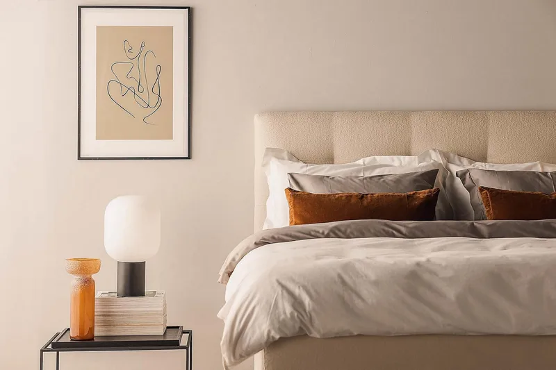 Oslo Lyx Kontinentalsäng Boucle 180x200 - Beige - Möbler - Sovrum - Sängar - Kontinentalsängar
