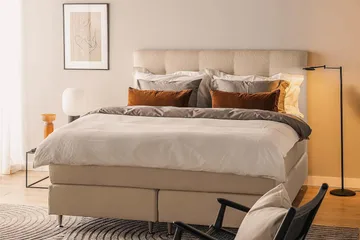 Oslo Lyx Kontinentalsäng Boucle 180x200 - Beige - Möbler - Sovrum - Sängar - Kontinentalsängar