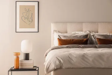 Oslo Lyx Kontinentalsäng Boucle 180x200 - Ljusbeige - Möbler - Sovrum - Sängar - Komplett Sängpaket