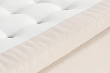 Oslo Lyx Sängpaket Boucle 120x200 Djuphäftad gavel - Ljusbeige - Möbler - Sovrum - Sängar - Kontinentalsängar