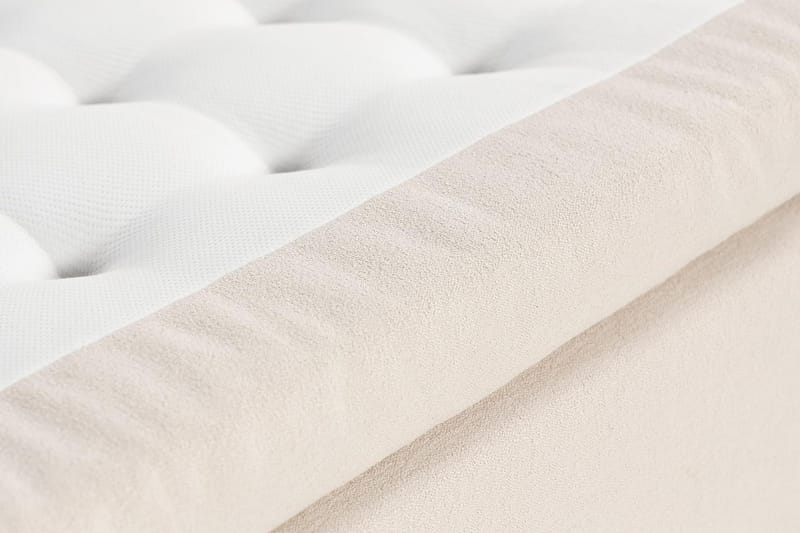 Oslo Lyx Sängpaket Boucle 120x200 Djuphäftad gavel - Ljusbeige - Möbler - Sovrum - Sängar - Kontinentalsängar