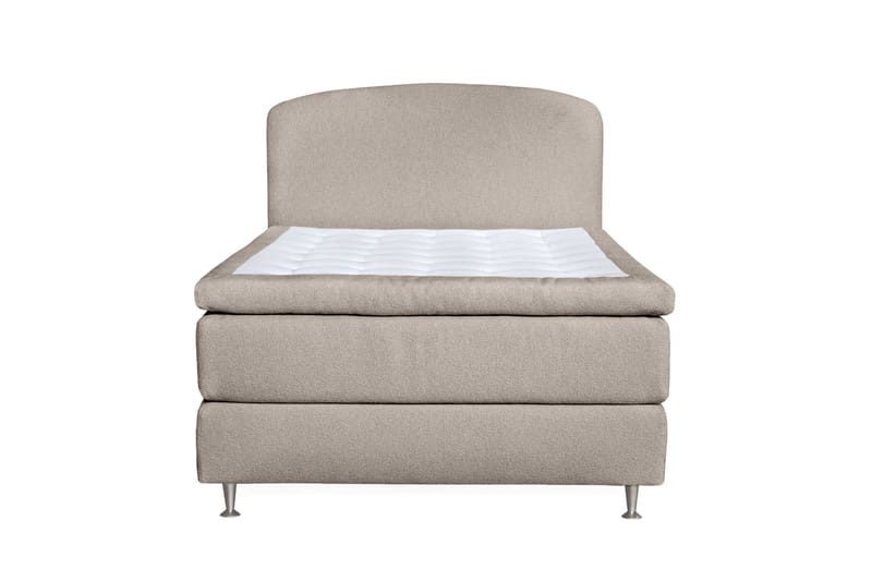 Oslo Lyx Sängpaket Kontinentalsäng 120x200 cm Curved Sänggavel, Beige