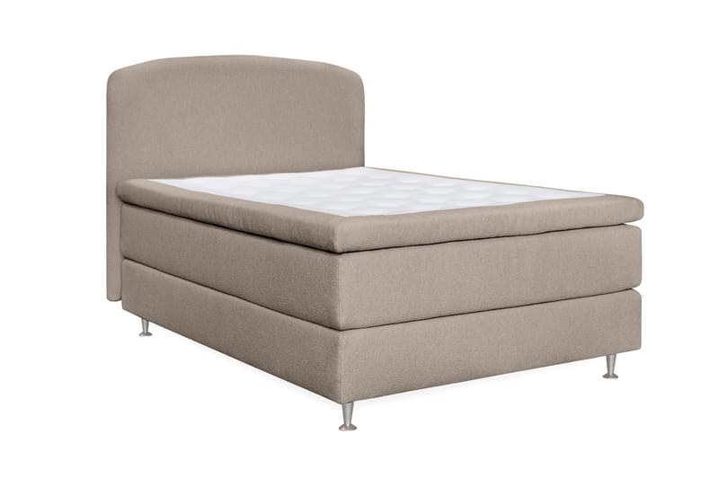 Oslo Lyx Sängpaket Kontinentalsäng 120x200 cm Curved Sänggavel - Beige - Möbler - Sovrum - Sängar - Kontinentalsängar