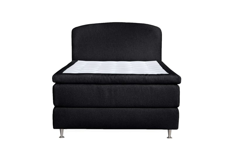 Oslo Lyx Sängpaket Kontinentalsäng 120x200 cm Curved Sänggavel - Svart - Möbler - Sovrum - Sängar - Kontinentalsängar